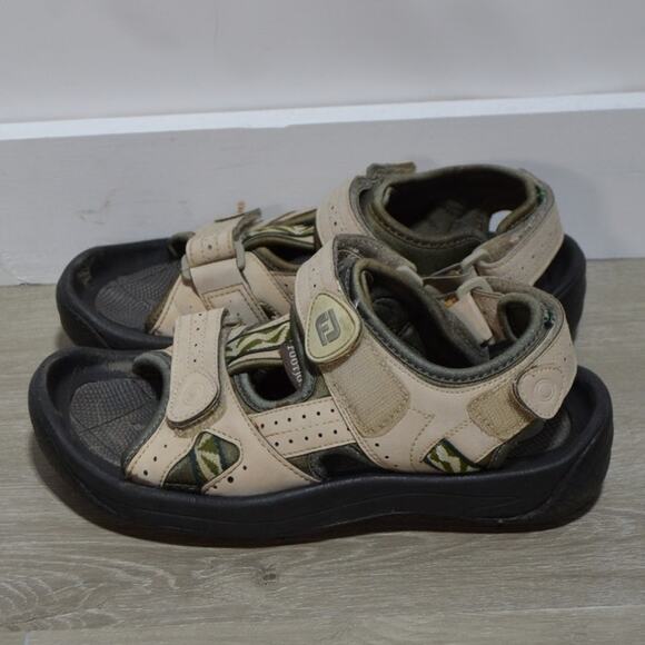 Footjoy Woman's Golf Cleat Sandal Tan & Green Size 7 - Picture 1 of 7